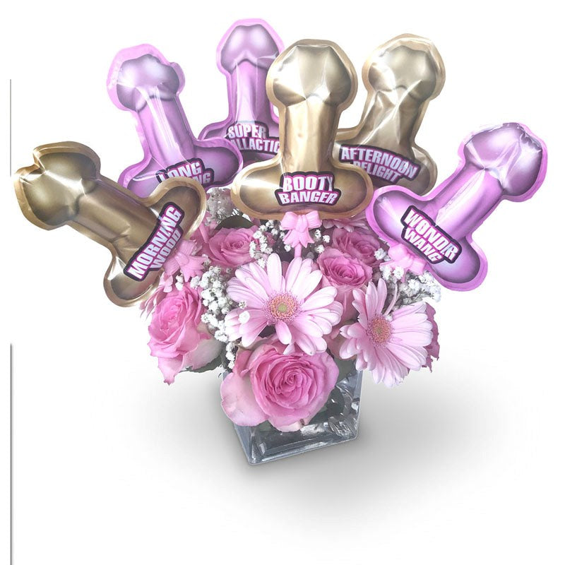 Little Genie's Glittering Penis Balloons - 6 Pack Bachelorette and Bucks