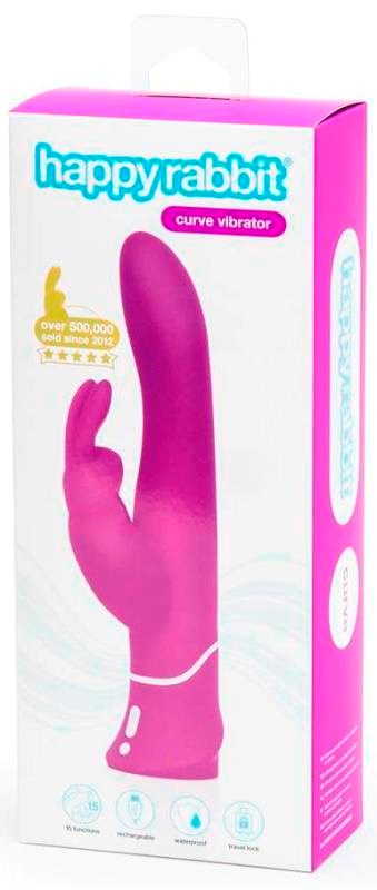 Happy Rabbit Rechargeable Curve Vibrator Purple - Rabbit Vibrators