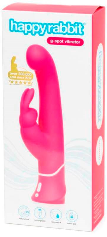 Happy Rabbit Rechargeable G-Spot Vibrator Pink - Rabbit Vibrators