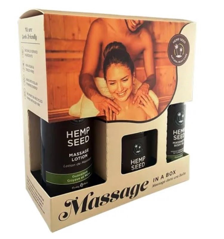 Hemp Seed Massage In A Box Guavalava Scented Massage Gift Set Sex Pheromones and Perfumes