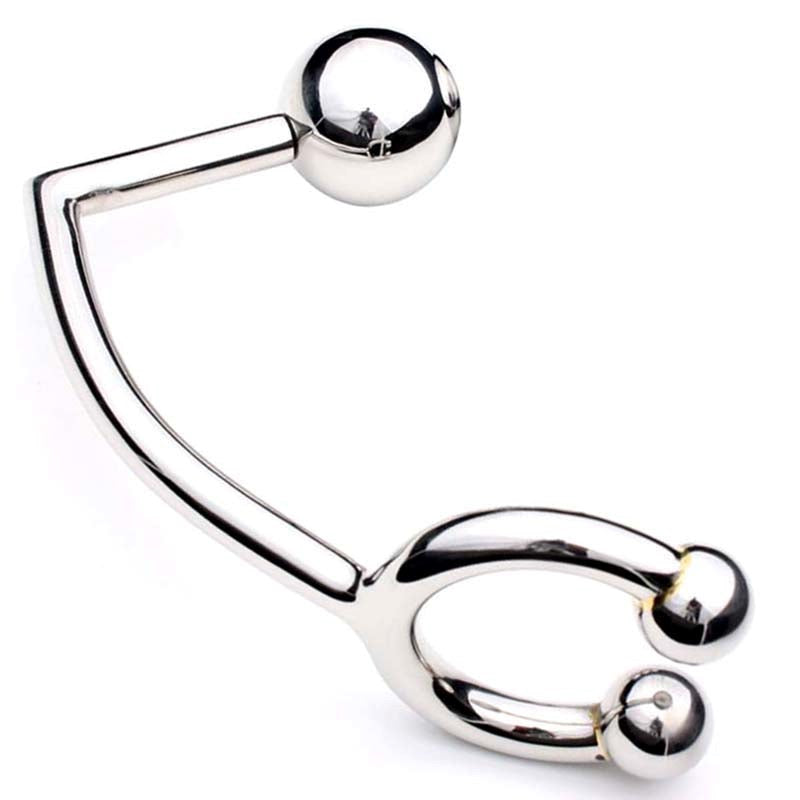Horse Shoe Cock Ring with Anal Intruder Spreaders and Hangers