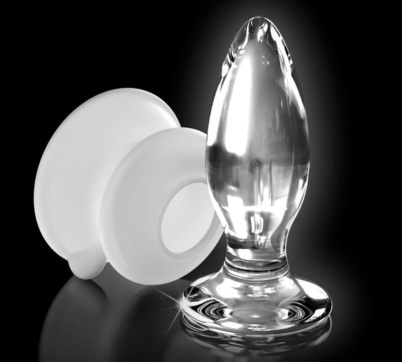 Pipedream Icicles No 91 Suction Cup Base Glass Butt Plug Glass Sex Toys