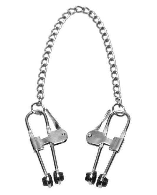 Intensity Nipple Press Clamps With Chain - Nipple and Clit Clamps