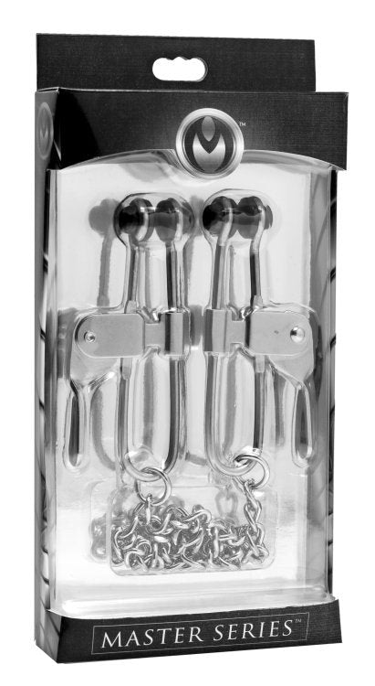 Intensity Nipple Press Clamps With Chain Nipple and Clit Clamps