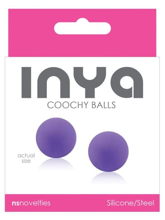 Silky, Compact, and Effective - NS Novelties INYA Coochy Balls Purple - Love Eggs and Kegel Exercisers