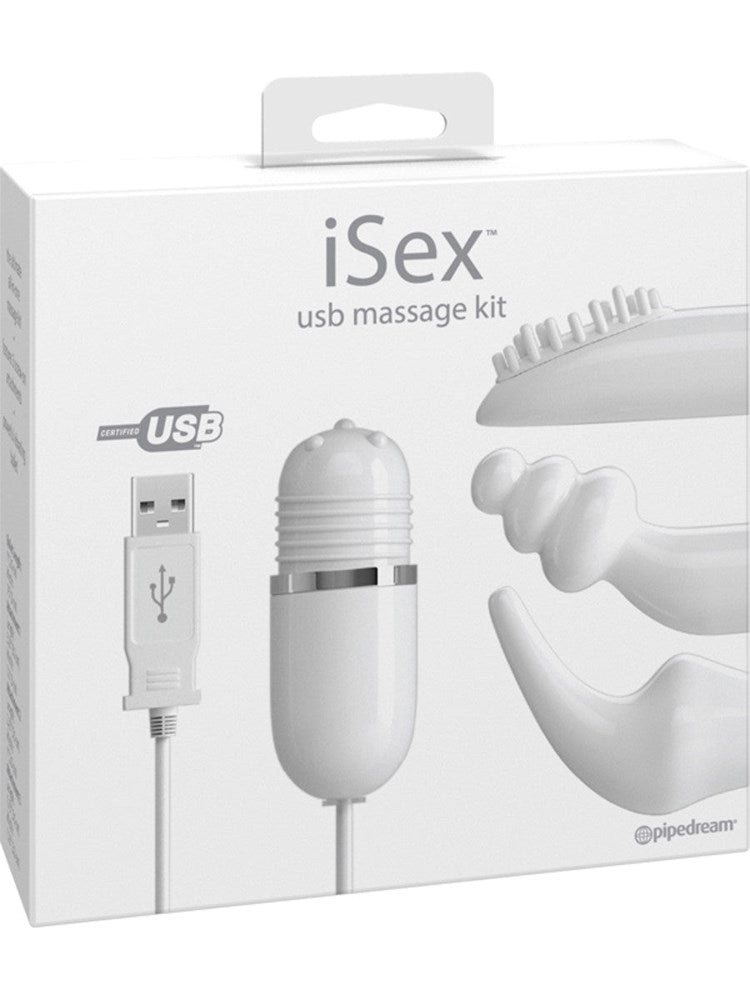 Pipedream iSex USB Rechargeable Couples Massage Sex Kit Electro Sex