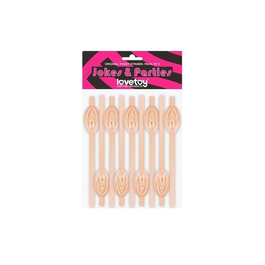 Jokes + Parties Original Pussy Straws - 9 Pack Bachelorette and Bucks