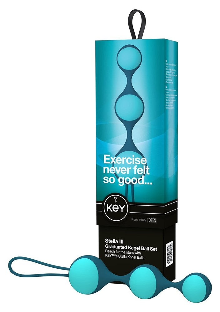 Key by Jopen Stella III Blue Love Eggs and Kegel Exercisers