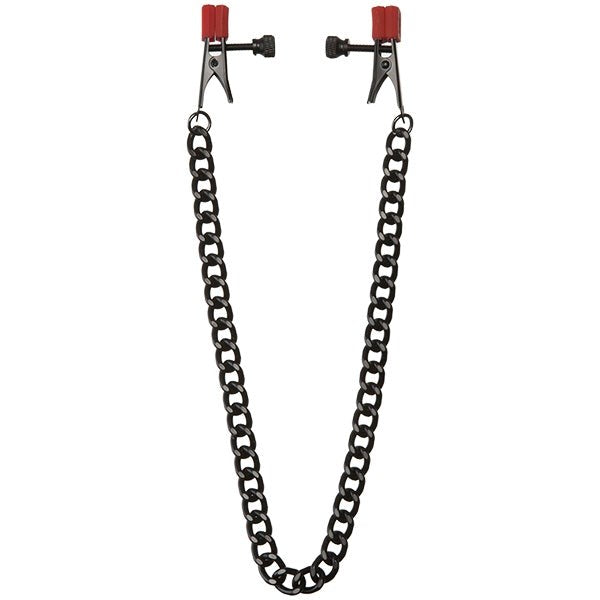 Kink Chain Nipple Clips with Heavy Chain and Silicone Tips Nipple and Clit Clamps