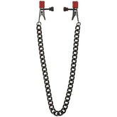 Kink Chain Nipple Clips with Heavy Chain and Silicone Tips Nipple and Clit Clamps