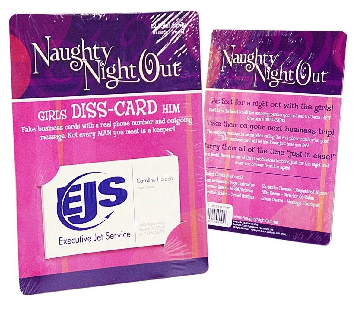 Adam and Eve Naughty Night Out Girls Diss-card Him Party Gifts and Novelties