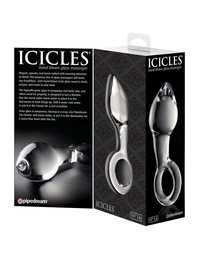 Pipedream Icicles No 14 Luxury Glass Anal Plug Glass Sex Toys