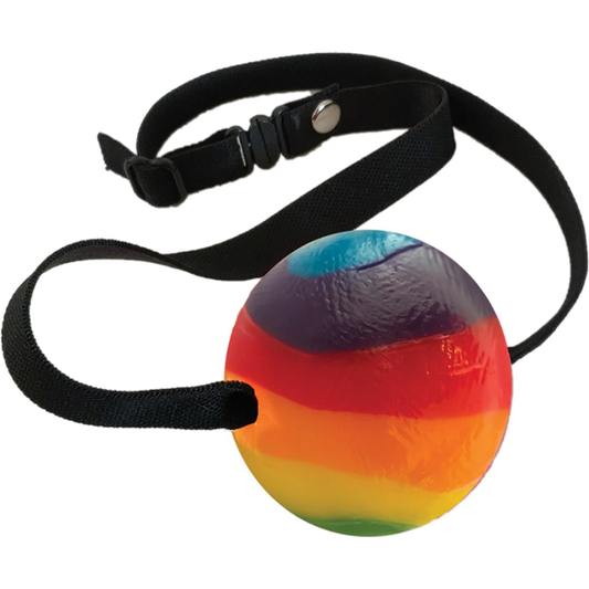 Rainbow Mouth Watering Edible Candy Ball Gag - Party Gifts and Novelties