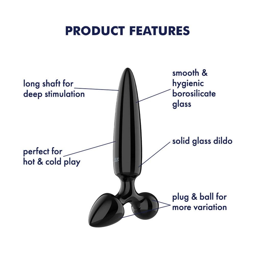 Satisfyer Triple Crystal 1 Glass 3-in-1 Butt Plug Butt Plugs