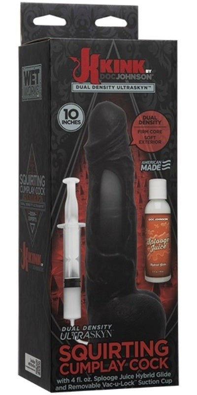 KInk Wet Works 10 inch Dual Density Ultraskyn Squirting Cumplay Realistic Dildos