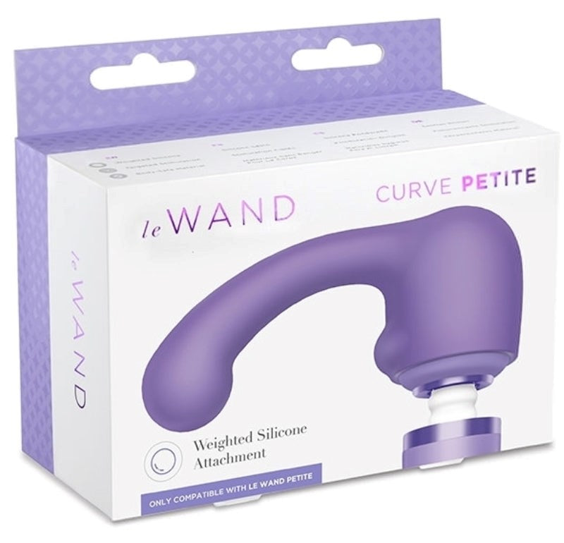 Le Wand Petite Curve Weighted Silicone Attachment Violet Vibrator Accessories