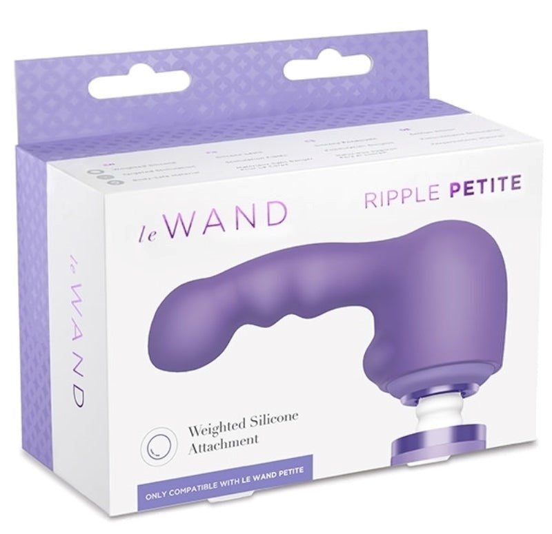 Le Wand Petite Ripple Weighted Silicone Attachment Violet Vibrator Accessories
