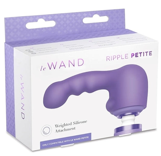 Le Wand Petite Ripple Weighted Silicone Attachment Violet - Vibrator Accessories