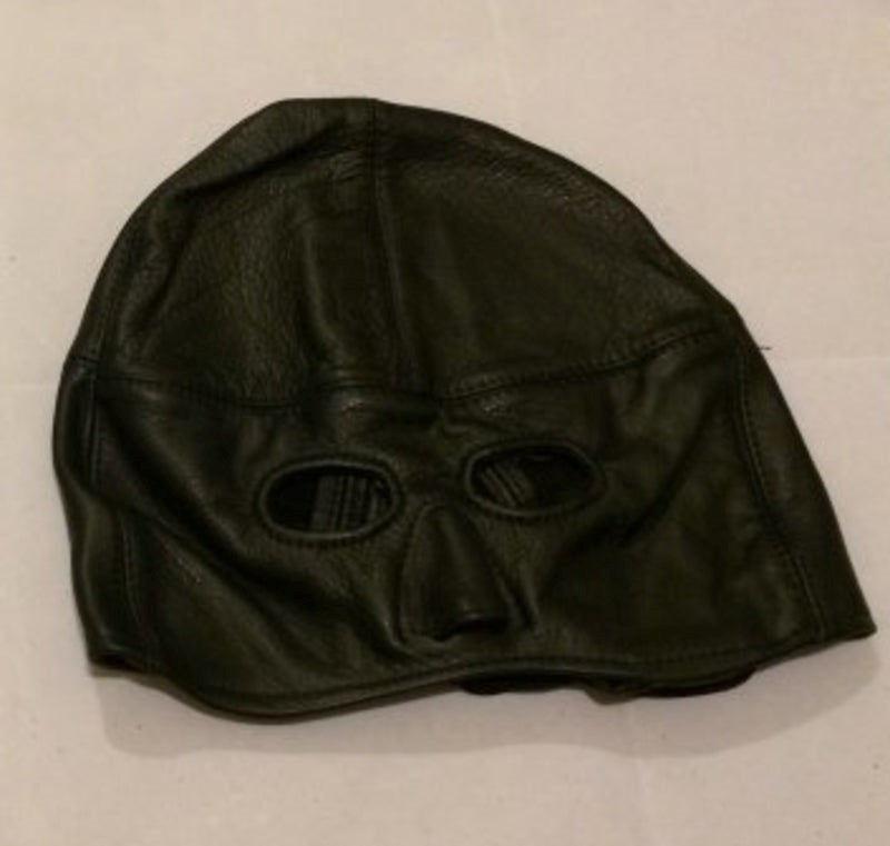 Leather Addicts Bondage Hood with Open Chin Faux Leather Bondage Hoods