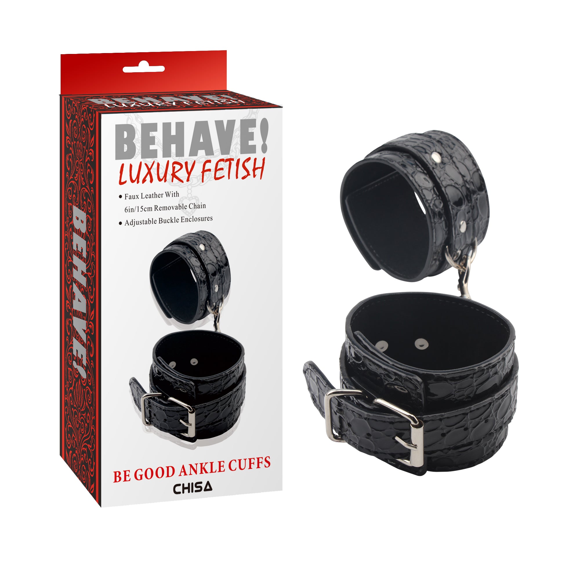 Behave Be Good BDSM Play Ankle Cuffs Black Cuffs And Restraints