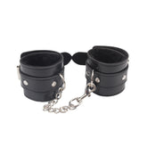 Behave Obey Me Leather Bondage Hand Cuffs Black Cuffs And Restraints