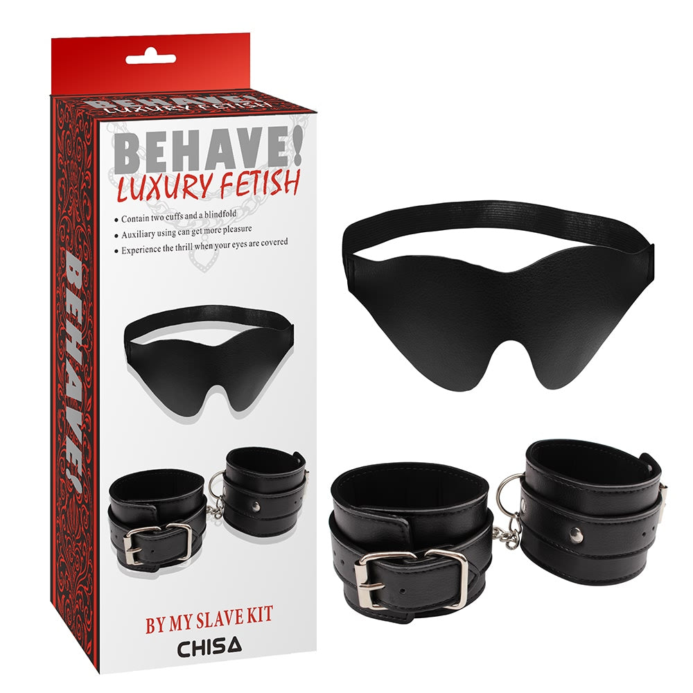 Behave By My Slave Bondage Play Sex Kit Black Bondage Kits