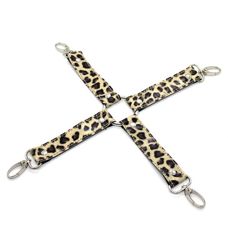 Captivating Leopard Print BDSM Pleasure Set Bondage Kits