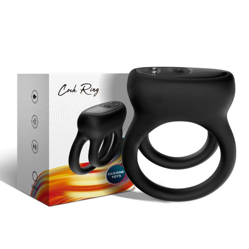 BDStyle Wireless Double Vibrating Mens Love Ring Vibrating Cock Rings