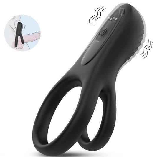 BDStyle 9 Functions Flexible Rooster Ring For Men - Vibrating Cock Rings