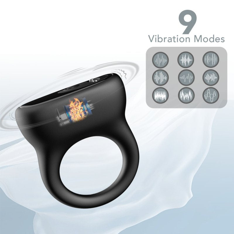 BDStyle 9 Functions Wireless Silicone Vibrating Love Ring Vibrating Cock Rings