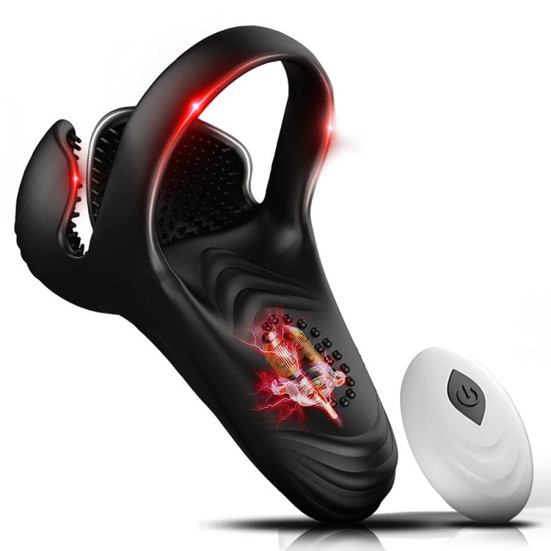 BDStyle Hoden Trinity Silicone Cock Ring with Taint Stimulator Vibrating Cock Rings