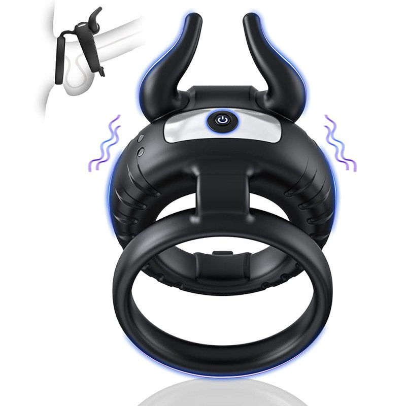 BDStyle OX Horn 10 Functions Vibrating Cock Ring Vibrating Cock Rings