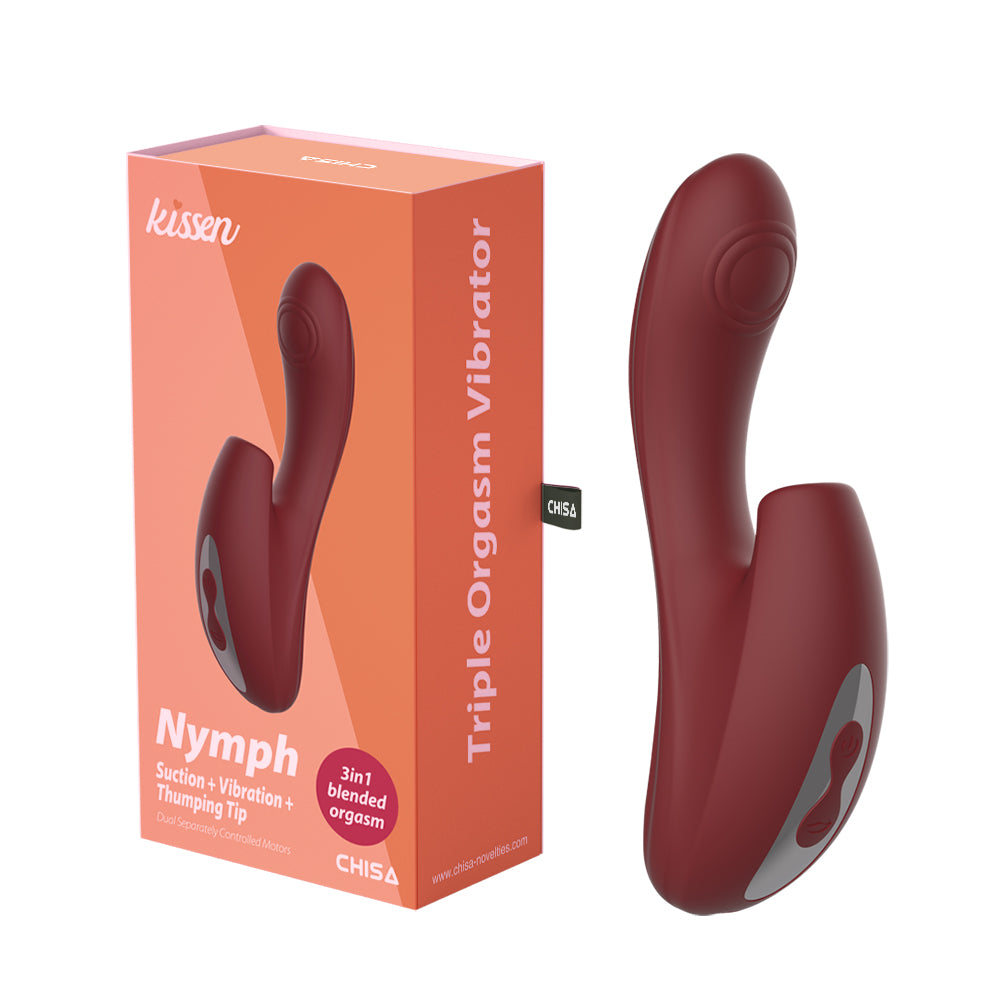 Kissen Nymph 10 Suction Pattern G Spot Vibrator Merlot Clit Ticklers and Pulsators