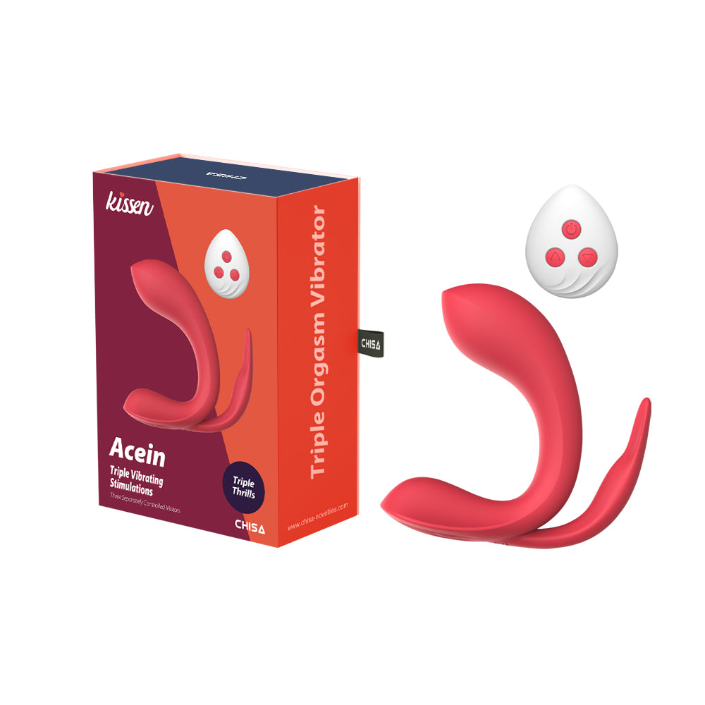 Kissen Acein 10 Function Remote Control Clitoral Vibrator Red Clit Ticklers and Pulsators