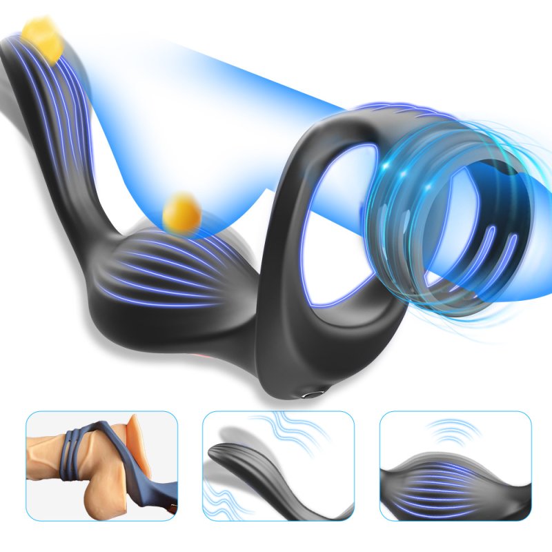 BDStyle Fly Bird Locking Cum Ring Vibrating Anal Massager Vibrating Cock Rings