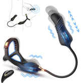 BDStyle Vibrating Buckle Cock Ring With Thrusting Butt Plug Vibrating Cock Rings