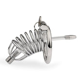 Hoop Cock Cage with Urethral Tube Male Chastity