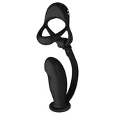 BDStyle Vibrating Cock and Ball Ring With Prostate Plug Vibrating Cock Rings