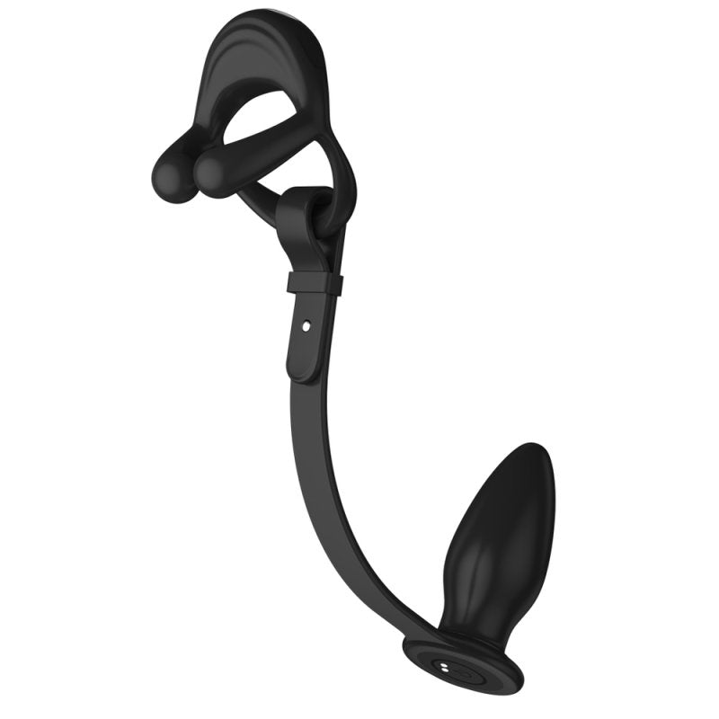 BDStyle Silicone Vibrating Cock Ring with Anal Vibrator Vibrating Cock Rings