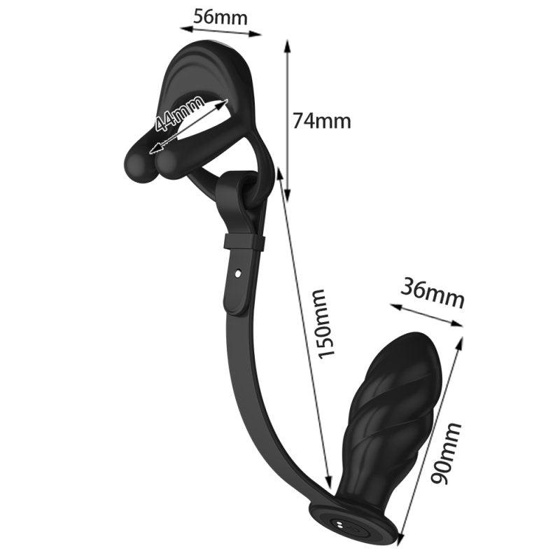 BDStyle Silicone Vibrating Cock Ring with Thread Anal Vibrator Vibrating Cock Rings