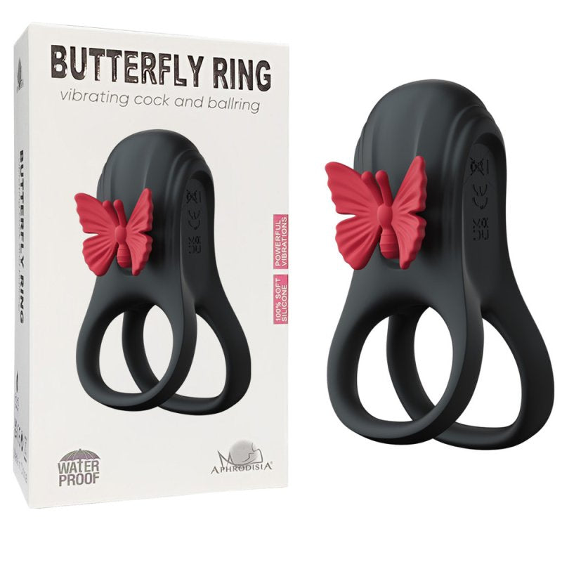 BDStyle Butterfly Vibration Lock Mens Cock Ring Vibrating Cock Rings