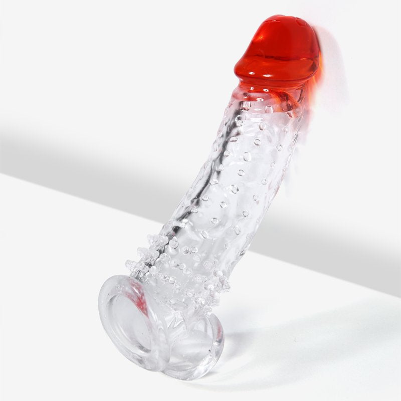 BDStyle Mens Penis Enlargement Sleeve with Elastic Ball Band Penis Sleeves and Extenders
