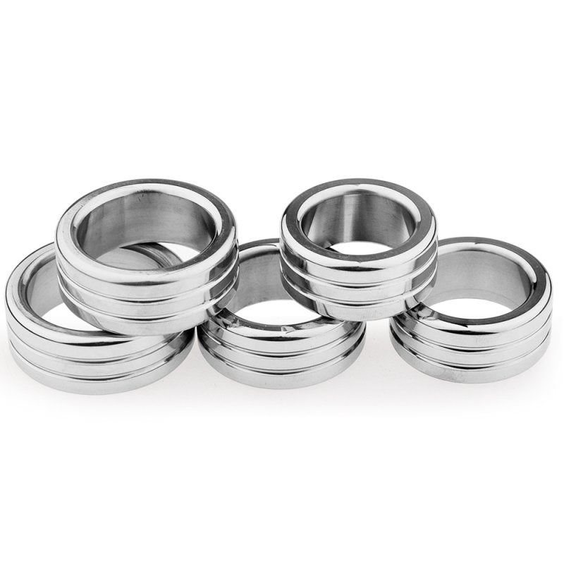 BDStyle Heavy Duty Stainless Steel Cock Ring 2 Ring Design Steel Cock Rings