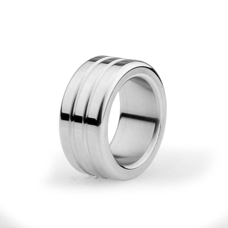 BDStyle Heavy Duty Stainless Steel Cock Ring 2 Ring Design Steel Cock Rings