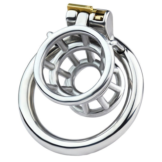 BDStyle Stuck In Male Chastity Cage With Flat Ring Male Chastity