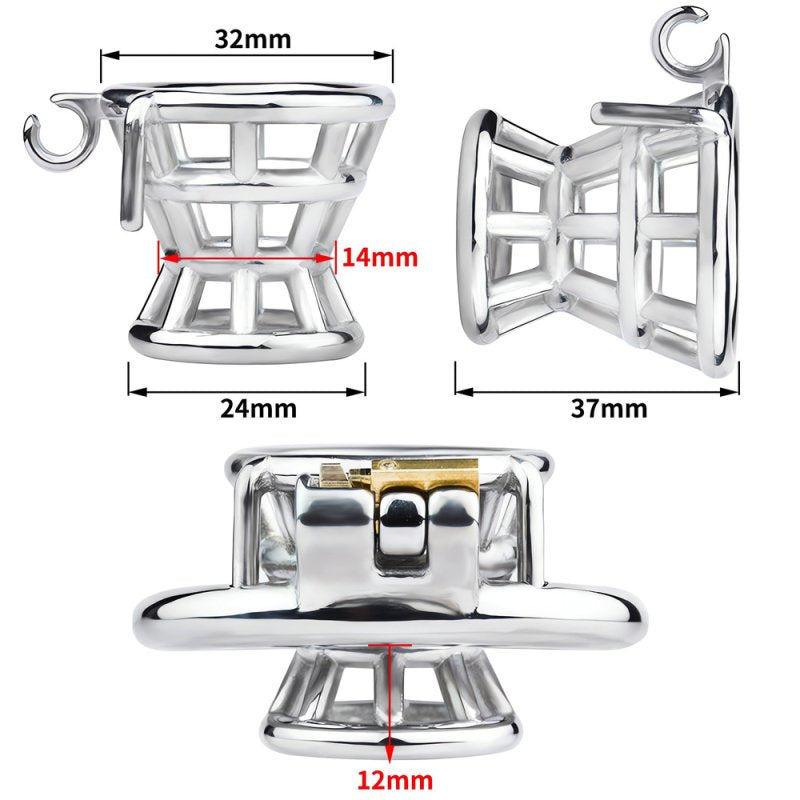 BDStyle Stuck In Chastity Cock Cage With Bent Ring Male Chastity