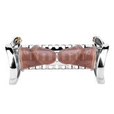 BDStyle Metal Double Ended Chastity Cage Bent Ring Male Chastity