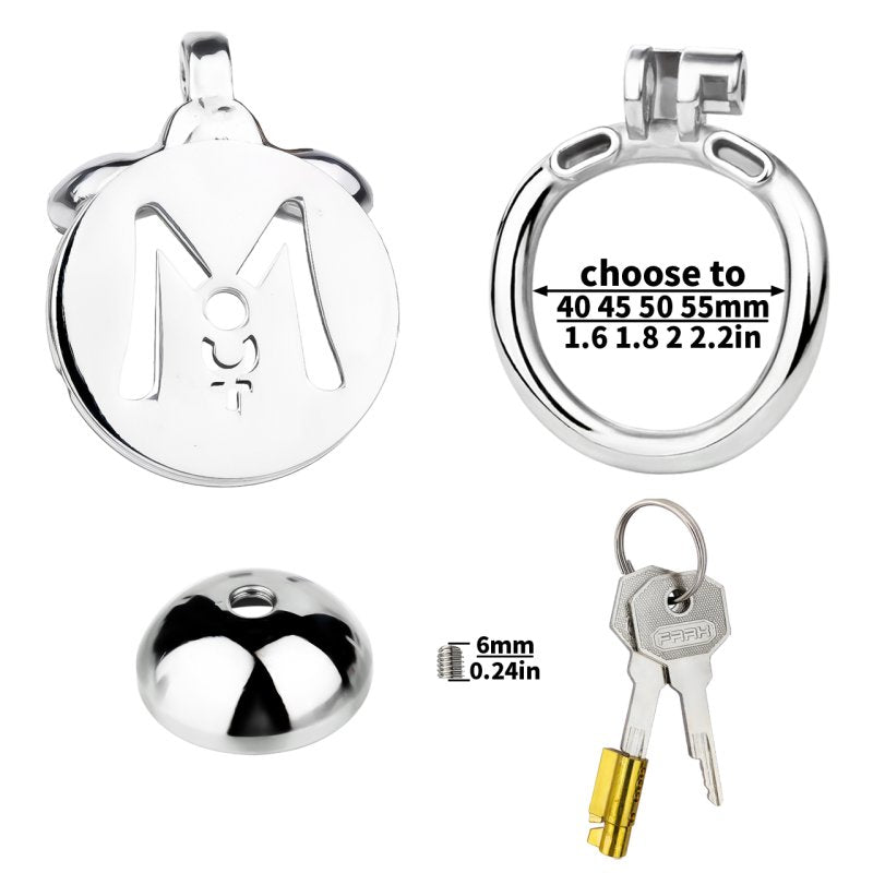 BDStyle M Flat Metal Male Chastity Device Inverted Male Chastity