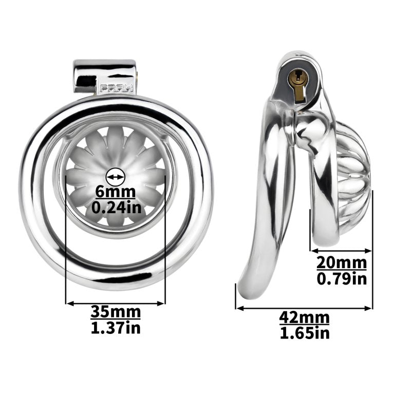 BDStyle Sunflower Shape Steel Male Chastity Cage Male Chastity