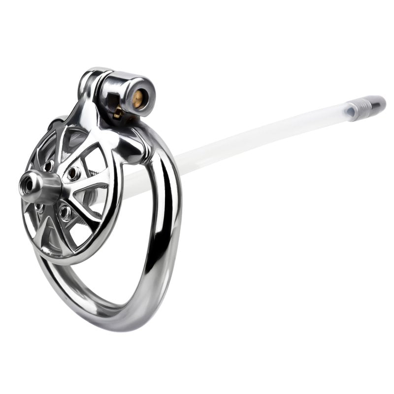 BDStyle Spike Chastity Cage With Silicone Urethral Catheter Male Chastity